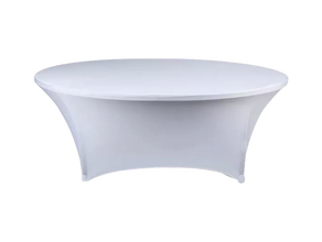 Stretchhusse Banketttisch D=150cm mieten – Miettisch, Eventtisch, Veranstaltungstisch, Partytisch