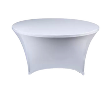 Stretchhusse Banketttisch D=150cm mieten – Miettisch, Eventtisch, Veranstaltungstisch, Partytisch