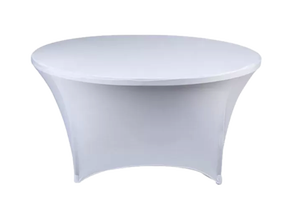 Stretchhusse Banketttisch D=150cm mieten – Miettisch, Eventtisch, Veranstaltungstisch, Partytisch