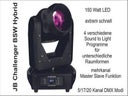 JB Challenger BSW Hybrid LED Moving Head,  All in One Movinghead, 150 Watt LED, Beam Spot und Washlight in einem, hervorragende Sound to Light Programme