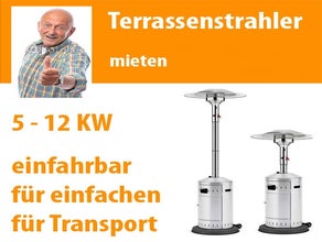 Einfahrbarer Terrassenstrahler, Heizpilz