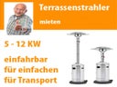Einfahrbarer Terrassenstrahler, Heizpilz