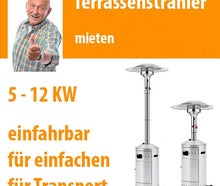 Einfahrbarer Terrassenstrahler, Heizpilz