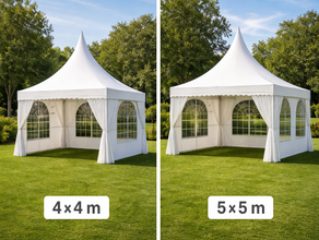 Pagodenzelt mieten 4x4 oder 5x5