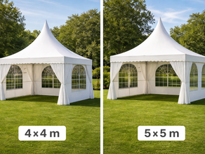 Pagodenzelt mieten 4x4 oder 5x5