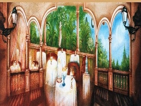 Spanisches Restaurant - Kulisse, Spanien, Restaurantkulisse, Speisesaal