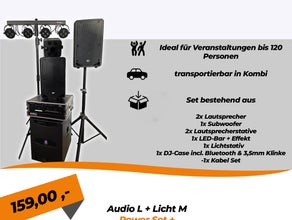 Party Musikanlage / Lichtanlage - Audio L / Licht M