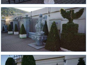 Garten des Buckingham Palace, Palast, Palastgarten, Pfanzen, Figuren