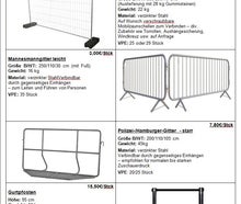 Absperrungen / Bauzaun / Mobilzaun / Polizeigitter / Mannesmanngitter / leichte Absperrungen / Gurtpfosten / Personenleitsysteme / Absperrgitter / Bühnengitter / Mojo-Barrier