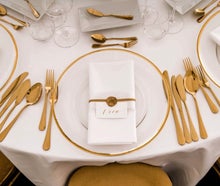 Glas Platzteller LONDON gold, roségold, silber, weiss, schwarz weds4rent mit Goldrand