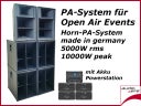 LKW & OPEN AIR: PA-ANLAGE, PA-SYSTEM, Lautsprecheranlage mit AKKU bis 500-3000 Teilnehmer für DEMOS, Kundgebungen