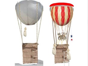 Heißluftballon, Ballon, Ballonfahrt, Heißluft, Nachbildung