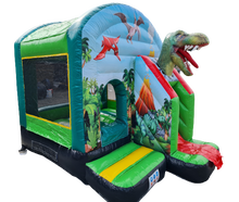 Hüpfburg Dino od. Einhorn 3x4m Top Hüpfburgen wie z.B. Lego, Superheld, Candy, Bagger, Feuerwehr, Seeräuber s.v.m.