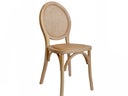 Holzstuhl LOUIS naturbraun mit Rattan Sitzfläche mieten | weds4rent - Galerie - Bild 1