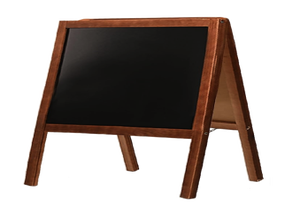 Kreidetafel Aufsteller aus Holz – beidseitig mieten