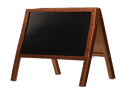 Kreidetafel Aufsteller aus Holz – beidseitig mieten