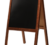 Kreidetafel Aufsteller aus Holz – beidseitig mieten