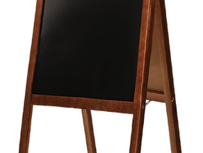 Kreidetafel Aufsteller aus Holz – beidseitig mieten