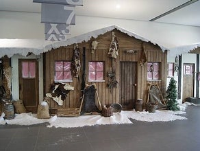 Almhütten, Hausfassaden Kulisse, Hauswand, Hauskulisse