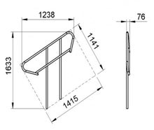 Aluminium-Treppengeländer für 3-4-stufige modulare Treppen