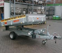 Anhänger, Rückwärtskipper, zul. GG 1.800 kg, Nutzlast max. 1.250 kg, Ladefläche 2,57 x 1,40 m