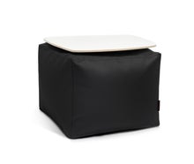 Loungemöbel, Tisch für innen/außen – schwarz, Kunstleder