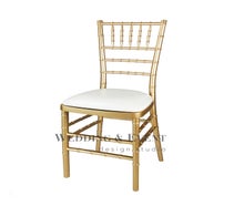 CHIAVARI Holz Stuhl gold inkl. Sitzkissen Tiffany Stühle weds4rent