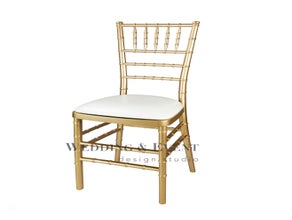 CHIAVARI Holz Stuhl gold inkl. Sitzkissen Tiffany Stühle weds4rent
