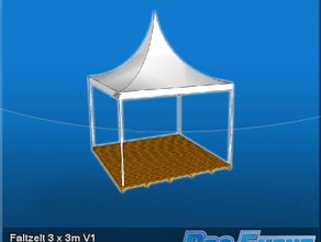 Faltzelt 3 x 3m V1