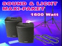 PA-Anlage, Dj-Anlage, Musikanlage, Musik Anlage 1600 Watt inkl. Lichtanlage
