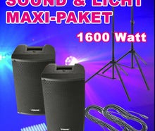 PA-Anlage, Dj-Anlage, Musikanlage, Musik Anlage 1600 Watt inkl. Lichtanlage