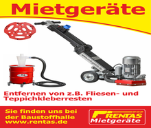Professionelle Bodensanierungsfräse zur Entfernung von Teppich - und Fliesenkleberresten