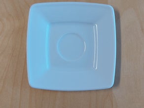Kaffee-Untertasse 14,5x14,5 cm "Quadro" weiß - Teller