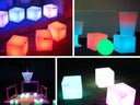 LED Würfel / Cube / Sitzwürfel / Leuchtwürfel / LED-Würfel / Deko Würfel / Lichtobjekt / Hocker / Lounge Möbel mieten - Galerie - Bild 1