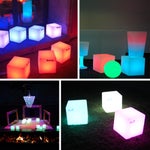 LED Würfel / Cube / Sitzwürfel / Leuchtwürfel / LED-Würfel / Deko Würfel / Lichtobjekt / Hocker / Lounge Möbel mieten