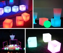 LED Würfel / Cube / Sitzwürfel / Leuchtwürfel / LED-Würfel / Deko Würfel / Lichtobjekt / Hocker / Lounge Möbel mieten