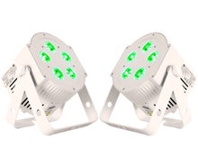 Scheinwerferset IV – 2x LED Scheinwerfer mieten (HEX LED – RGBWA+UV) LED Lichtanlage Lichttechnik Licht Partybeleuchtung Scheinwerfer