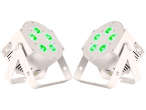 Scheinwerferset IV – 2x LED Scheinwerfer mieten (HEX LED – RGBWA+UV) LED Lichtanlage Lichttechnik Licht Partybeleuchtung Scheinwerfer