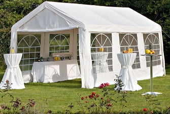 Partyzelt - Zelt mit Boden - 6 x 12 Meter - PVC