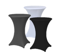 Baumwollhusse mit Schleife / Husse für Stehtisch / Stehtischhusse