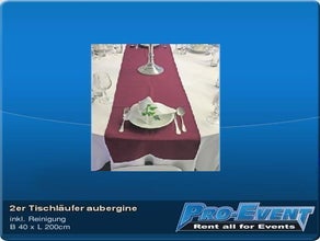 2er Tischläufer aubergine