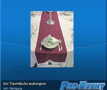 2er Tischläufer aubergine