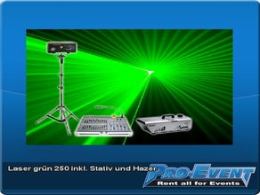 Laser grün 250 inkl, Stativ und Hazer
