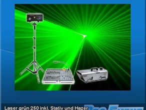 Laser grün 250 inkl, Stativ und Hazer