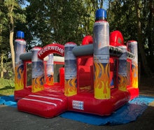 Hüpfburg Slidebox Feuerwehr
