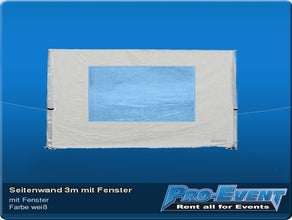 Seitenwand 3m mit Fenster