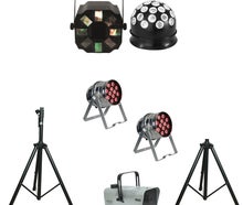 Partylicht Set S Partyanlage, Lichtanlage, Beleuchtung, LED, Lichteffekten