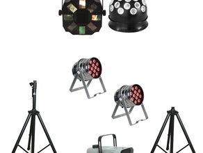 Partylicht Set S Partyanlage, Lichtanlage, Beleuchtung, LED, Lichteffekten