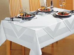 Tischdecke (140 x 140 cm, weiß)