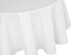 Tischdecke rund Ø 240 cm - Tischwäsche mit Atlaskante